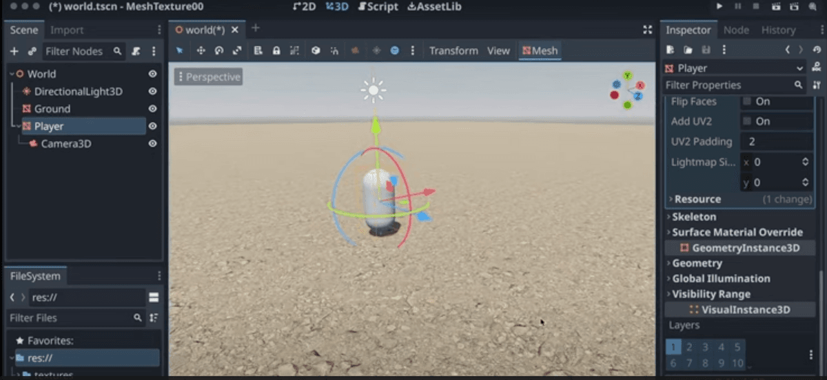 Introduction to meshes and textures in Godot 4