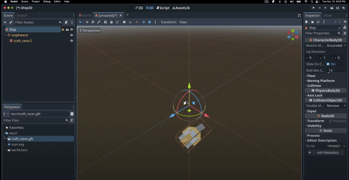 Back to 3D; adding character controllers to models
