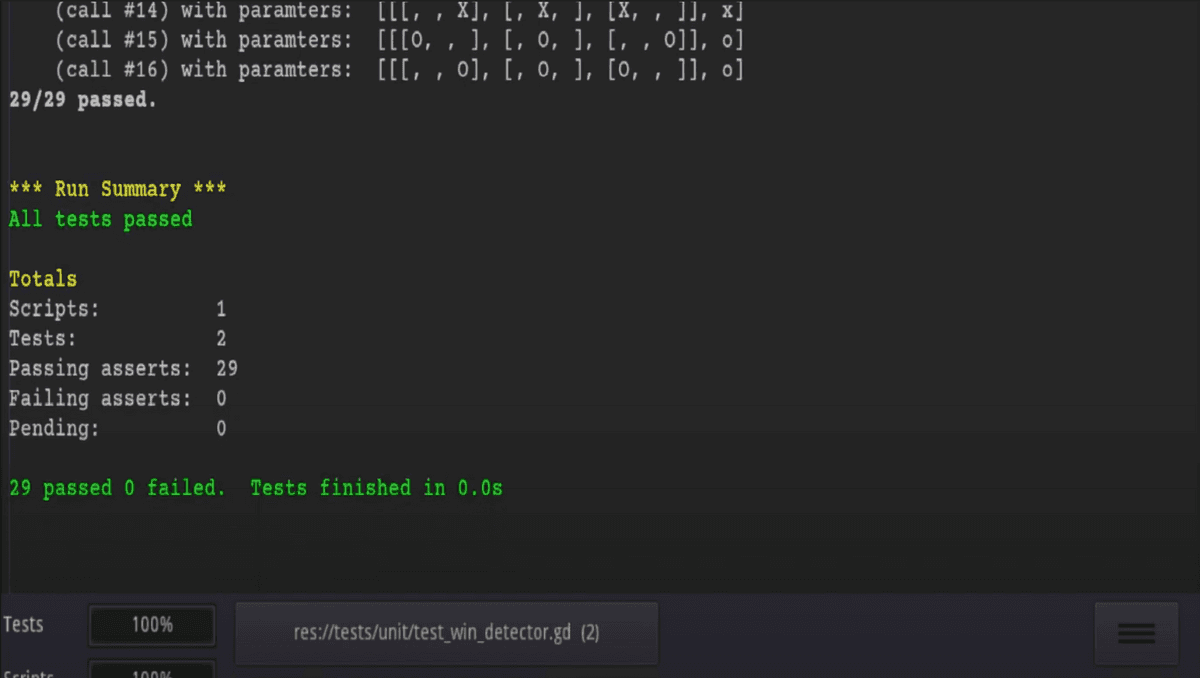 Unit testing in game development