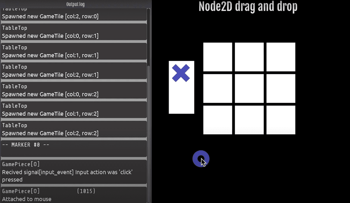 Compare two type of drag and drop in Godot